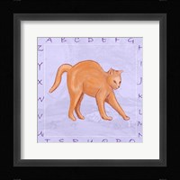 Cat Alphabet Framed Print