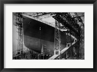 Titanic Constructed at the Harland and Wolff Shipyard in Belfast Before Sail Framed Print