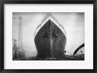 Titanic at the Thompson Graving Dock Framed Print