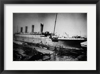 Docked Titanic Framed Print