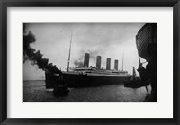 Titanic Leaving Harbor Framed Print