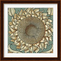 Sunflower Woodblock I Fine Art Print