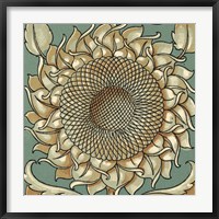 Sunflower Woodblock I Fine Art Print