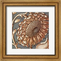 Sunflower Woodblock II Fine Art Print