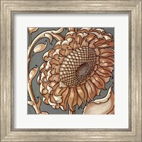 Sunflower Woodblock II Fine Art Print