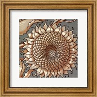 Sunflower Woodblock IV Fine Art Print