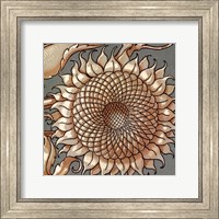 Sunflower Woodblock IV Fine Art Print