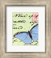 Le Papillon Script III Fine Art Print