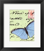 Le Papillon Script III Framed Print