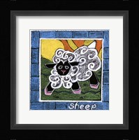 Whimsical Sheep Framed Print