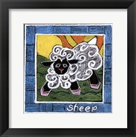 Whimsical Sheep Framed Print