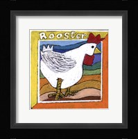 Whimsical Rooster Framed Print