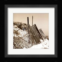 Fences in the Sand I Framed Print