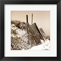 Fences in the Sand I Framed Print