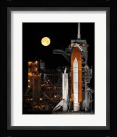 Space Shuttle Discovery under a Full Moon Fine Art Print