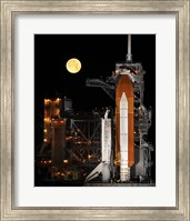 Space Shuttle Discovery under a Full Moon Fine Art Print