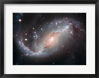Galaxy’s Star Forming Clouds and Dark Bands of Interstellar Dust Framed Print