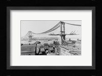 Manhattan Bridge Construction, 1909 far Framed Print