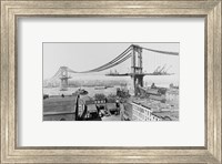 Manhattan Bridge Construction, 1909 far Fine Art Print