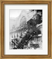 Train Wreck at Montparnasse 1895 Fine Art Print