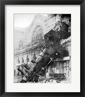 Train Wreck at Montparnasse 1895 Framed Print