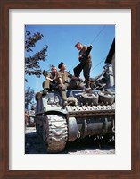 Crew of a Sherman Tank Fine Art Print