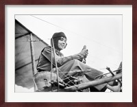 Aviator Helene Dutrieu Seated in Her Airplane Fine Art Print