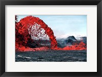 Arching fountain of a Pahoehoe Framed Print