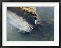 Mt. Etna Eruption seen from the International Space Station Fine Art Print