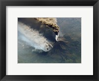 Mt. Etna Eruption seen from the International Space Station Framed Print