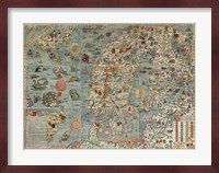 Carta Marina, Map of Scandinavia Fine Art Print