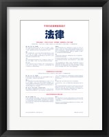 Equal Opportunity Employment Chinese Version 2012 Framed Print