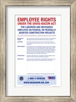 Employee Rights Under the Davis-Bacon Act Fine Art Print