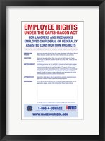 Employee Rights Under the Davis-Bacon Act Framed Print