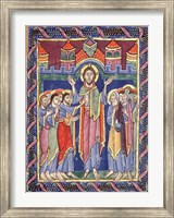 Albani Psalter, appearance of the Risen One on the eighth day Fine Art Print