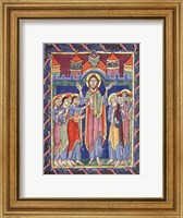 Albani Psalter, appearance of the Risen One on the eighth day Fine Art Print