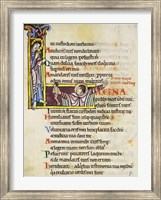 Initial L from Psalm 118, verse 109th In Albani Psalter Fine Art Print