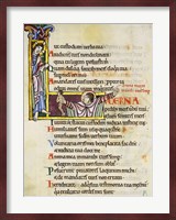 Initial L from Psalm 118, verse 109th In Albani Psalter Fine Art Print