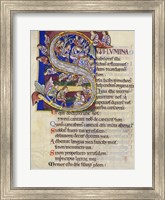 Psalm 136,  Initial S In Albani Psalter Fine Art Print