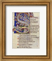 Psalm 136,  Initial S In Albani Psalter Fine Art Print