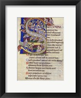 Psalm 136,  Initial S In Albani Psalter Framed Print