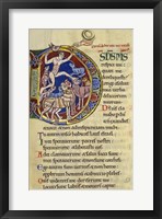 Psalm 136, Initial D In Albani Psalter Fine Art Print