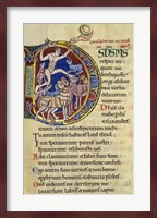 Psalm 136, Initial D In Albani Psalter Fine Art Print