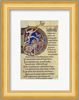 Psalm 136, Initial D In Albani Psalter Fine Art Print