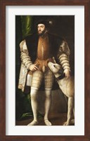 Emperor Carlos V with a Dog Fine Art Print