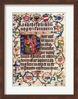 Textura Alphabet and Lord's Prayer in Latin Fine Art Print