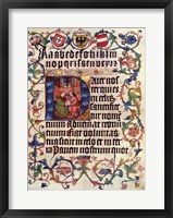 Textura Alphabet and Lord's Prayer in Latin Framed Print
