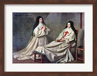 Mother Catherine-Agnes Arnault and Sister Catherine de Sainte Suzanne de Champaigne Fine Art Print