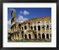 Low angle view of a coliseum, Colosseum, Rome, Italy Framed Print