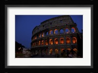 Colosseum at Night Framed Print
